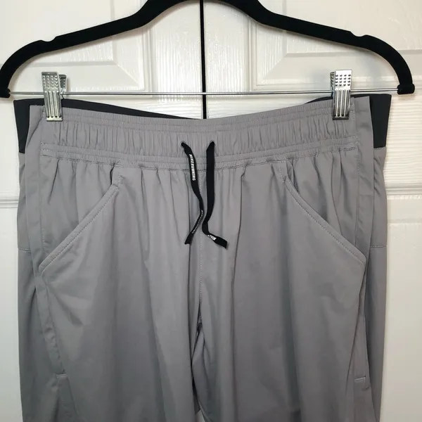 Women’s Black and Grey Nike Reflective Running Pants Size M - Image 2