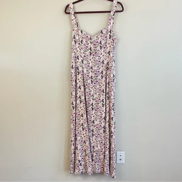Z Supply x Evereve Floral‎ Shirt Maxi Dress NWT Size Large - Image 3