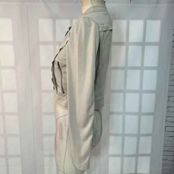 🔥🔥 5/$25 sale 🔥🔥 BCBGMAXAZRIA Kevin double zip jacket in vintage light stone - Image 5