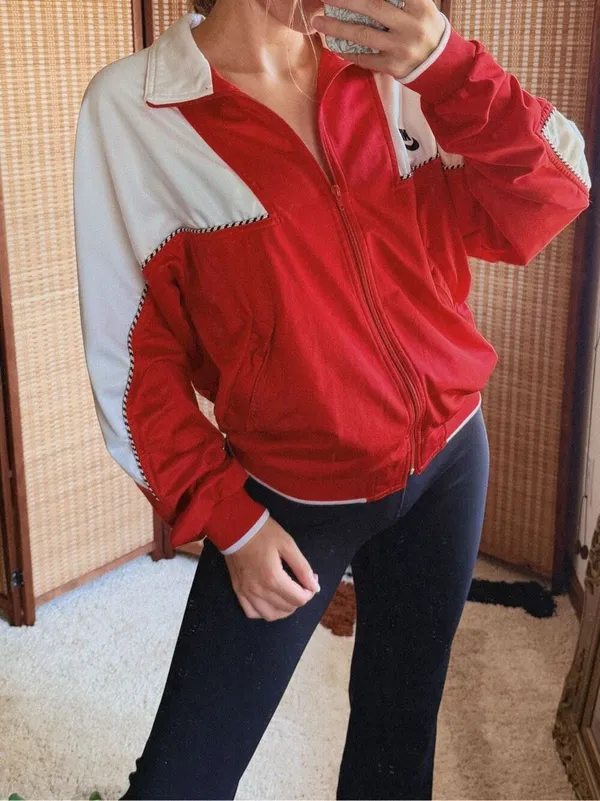 Vintage Nike Red Tracksuit Jacket Size M - Image 3