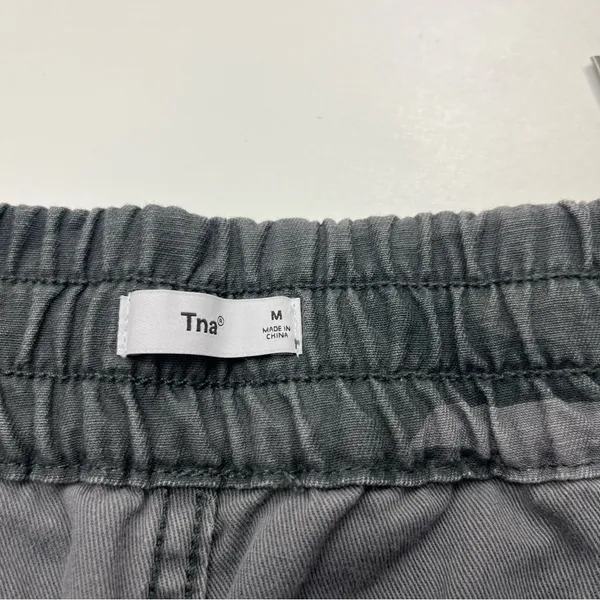 Aritzia TNA‎ Camouflage Mid Rise Gray Grey Jogger Style Cotton Pant Women Medium - Image 2