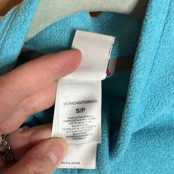 The North Face Polartec Classic Turquoise Fleece Quarter Zip Pullover Size Small - Image 8