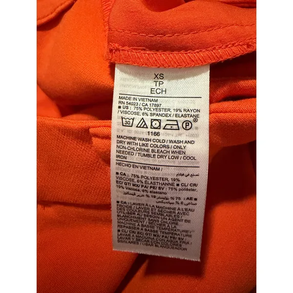 Old Navy Taylor Extra High Rise Wide Leg Trouser Orange Pants XS - Image 8