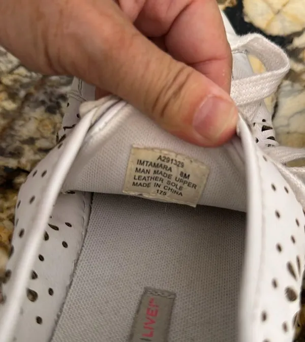 White airy sneakers with flower cutouts Size 8 - Image 8