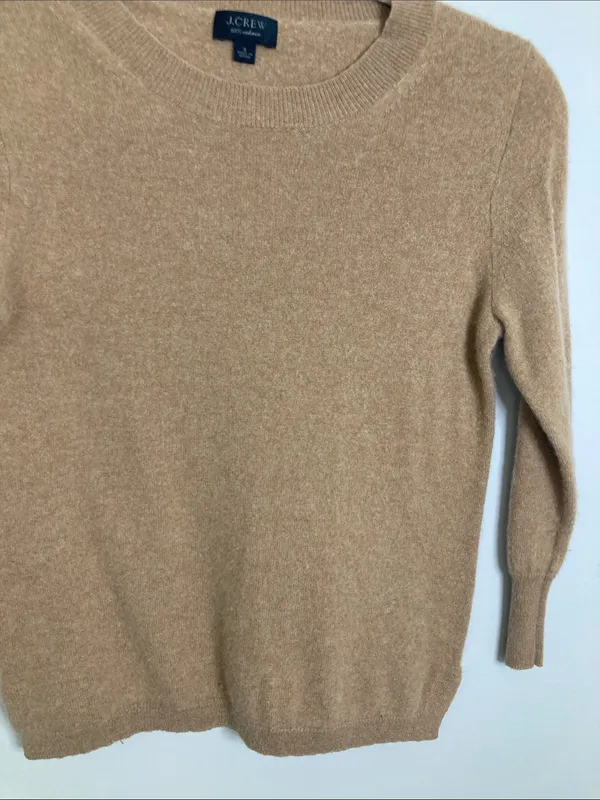 J. Crew Camel Crewneck Sweater - Image 3