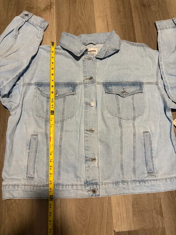 No Boundaries Women’s New! Light Blue Denim oversized Jacket size XL - Image 8