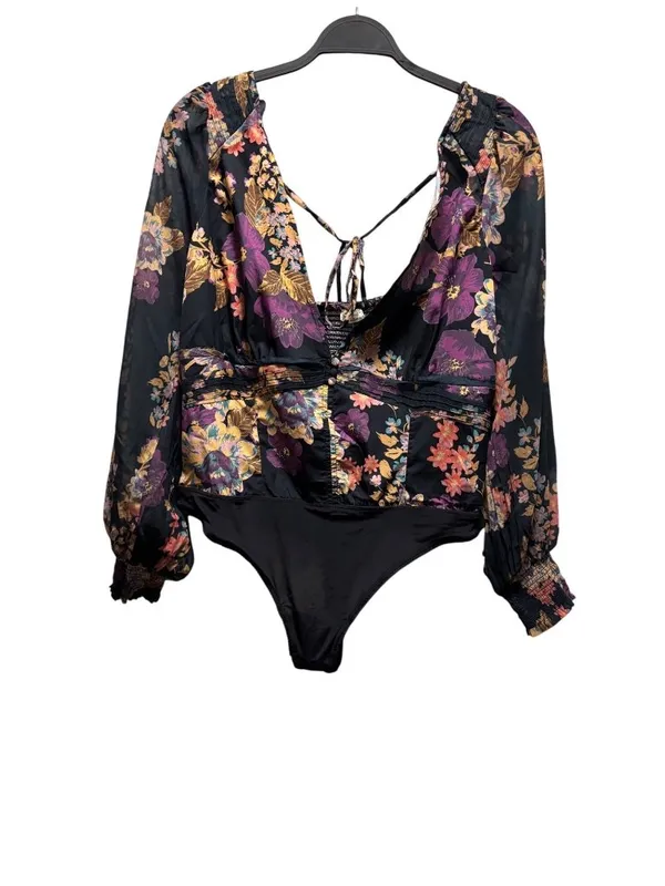 Free People Wanderlust Bodysuit Black Combo Size L - Image 4