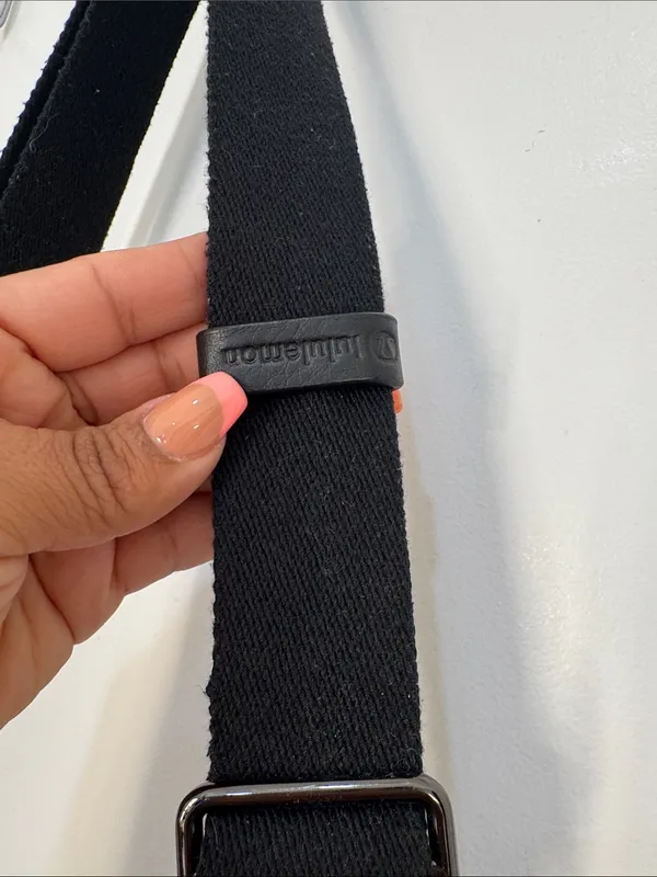 Lululemon Now & Always Crossbody bag Black Nylon Leather Trim - Image 4