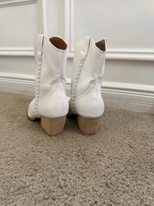 TJ Maxx White cowboy booties - Image 2