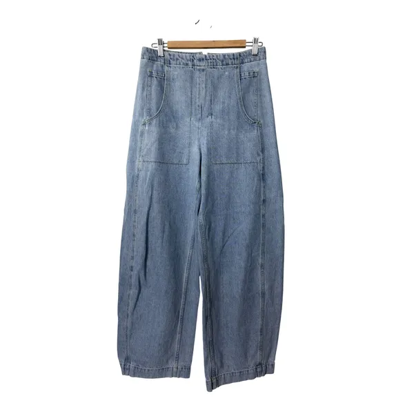 Rachel Comey Tany Pant Blue Light Wash High Waist Barrel Wide Leg Denim Jeans 6 - Image 2