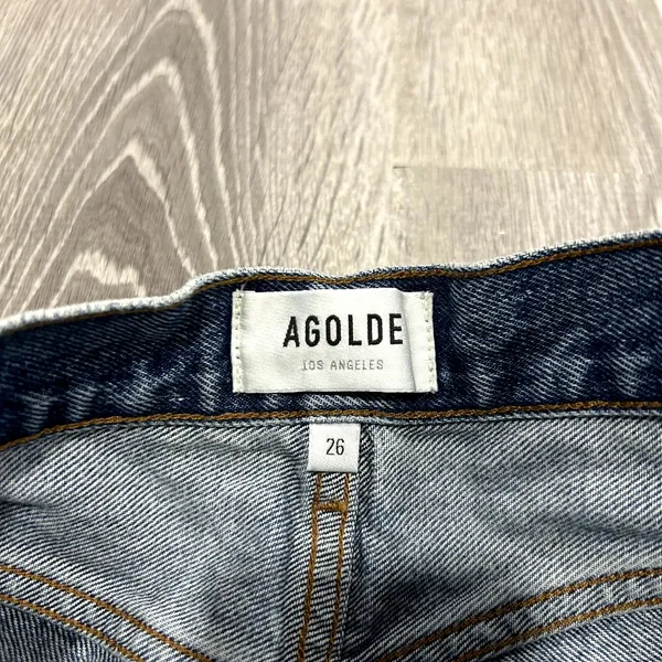AGOLDE Jaden Surreal High-Rise Denim Cut Off Shorts Size 26 - Image 3
