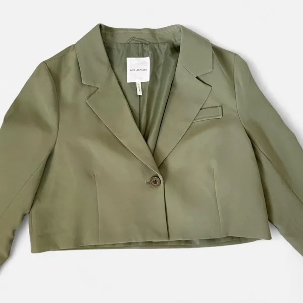 Avec Les Filles green cropped blazer - Size XL - Image 6