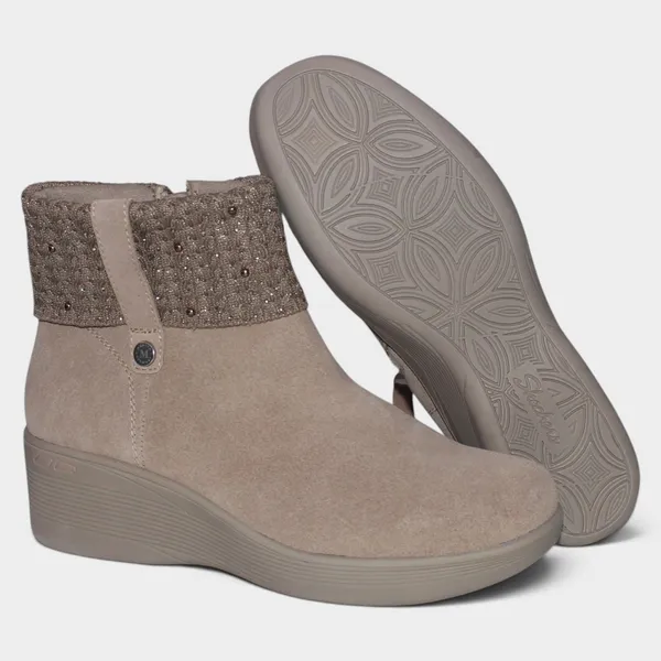 Skechers Martha Stewart Pier-Lite Fall Stunner Suede Boots 8.5 Taupe NWT - Image 7