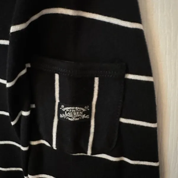 Lauren Ralph Lauren Black and White Striped Top - Image 2