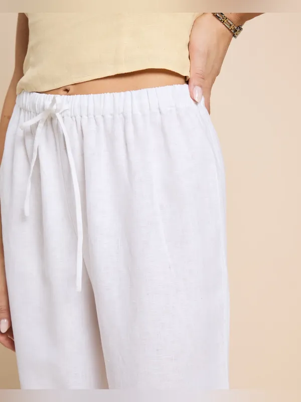 NWT Few Moda Paloma Linen Pant size XS white drawstring CAARA Tibi - Image 4