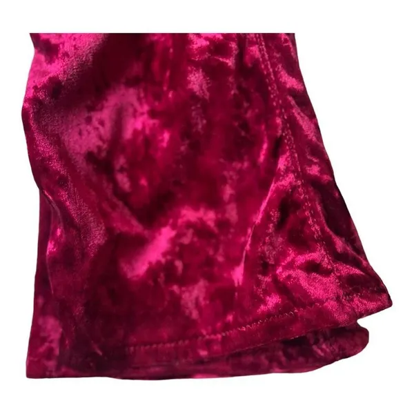 Brand New Womens Bamboo Wine Crushed Velvet Thigh High Peep Toe Boots - Sz 8.5 - Image 6