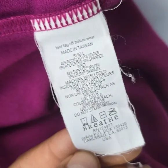 Prana Red Magenta Color‎ Block Solana Strapless Dress Convertible Skirt Small - Image 8