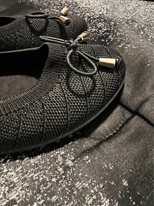 Womens 5.5 NWOT Chinese Laundry Black Knit Ballet Flat Slip On Shoes - Image 10