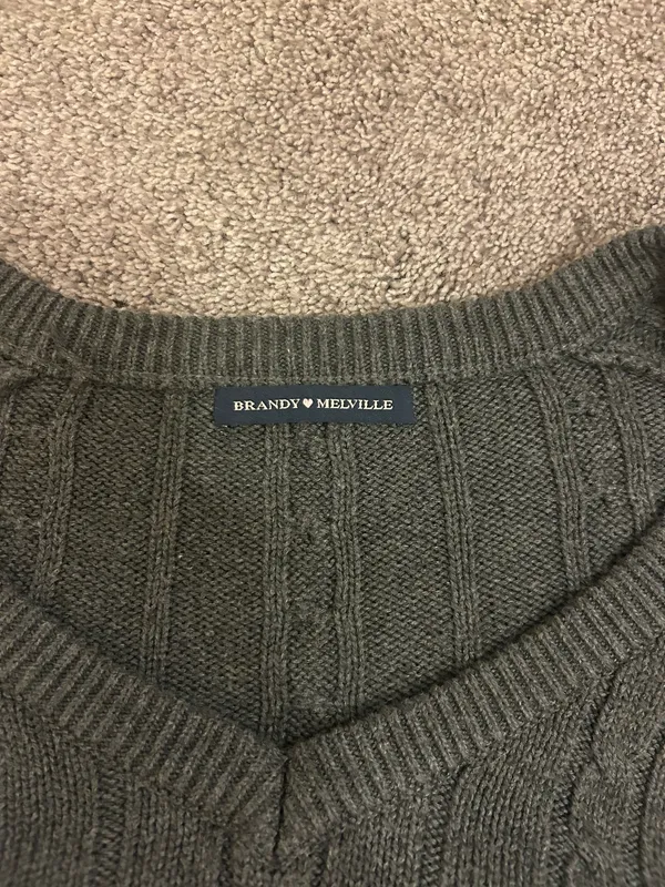 Charcoal Grey Brandy Melville Sweater - Image 3