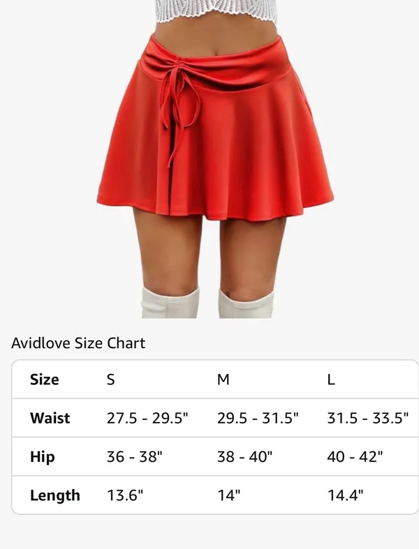 Avidlove Mini Skirt for Women Pleated Drawstring High Waist Skater Skirt - Image 4