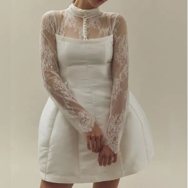Anthropology BHLDN Lace Mini Dress - Image 2