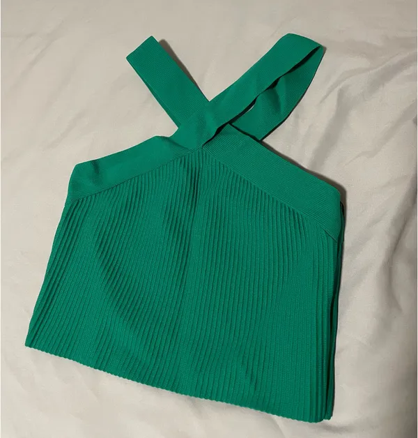 Sincerely Jules ribbed green going out top - Image 2