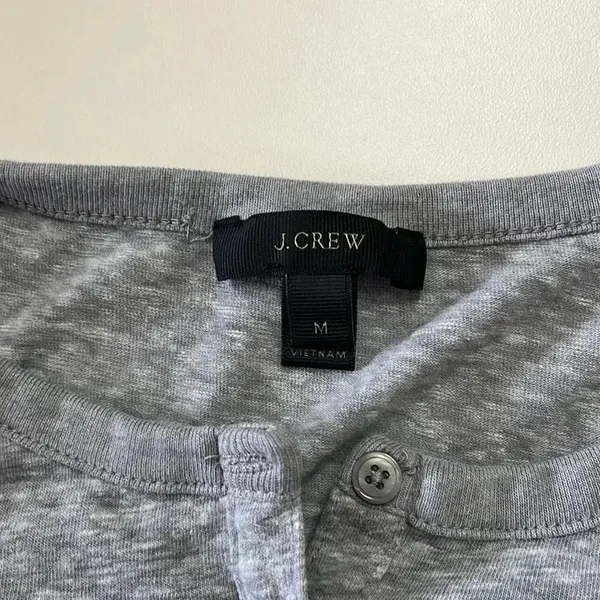 Imperfect J Crew long sleeved partial button down top‎ grey preppy top 2018 - Image 5