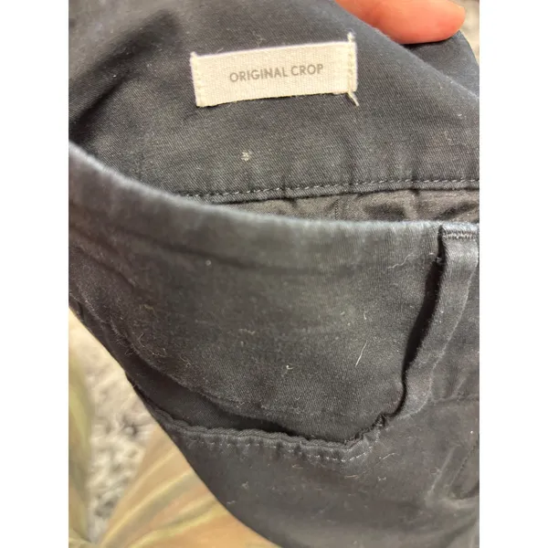 Loft‎ Outlet Petite Original Crop Pants Black Cotton Blend Trousers Size 0P - Image 3