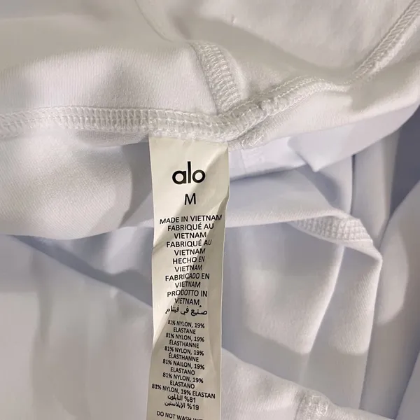 Alo NWOT Airbrush High Waist Bootcut White Legging Size M - Image 7