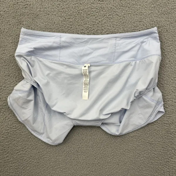 Lululemon Speed Up Shorts High Rise 4" Blue Linen Athletic Athleisure Women's 12 - Image 5