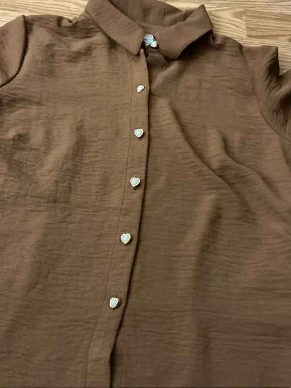 Wildflower Cocoa Brown Button - Image 6