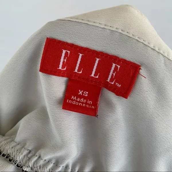 Elle Colorblock Empire Waist Camisole‎ XS Black Cream Adjustable Straps - Image 7