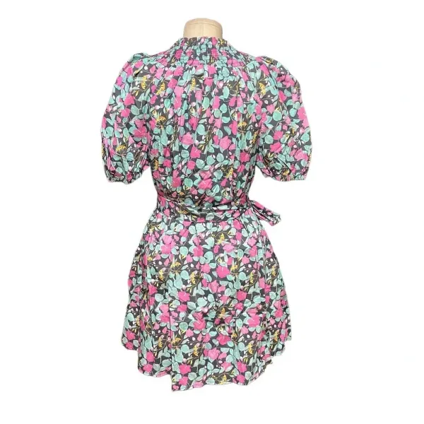 Roller‎ Rabbit Manusa Ainsley Mini Dress Black Floral Print Size Medium - Image 5