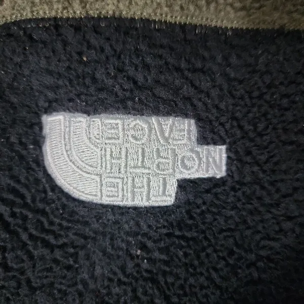 The North Face Jacket Womens‎ Size Medium Olive Green Fleece Hooded Outdoor Logo - Image 3