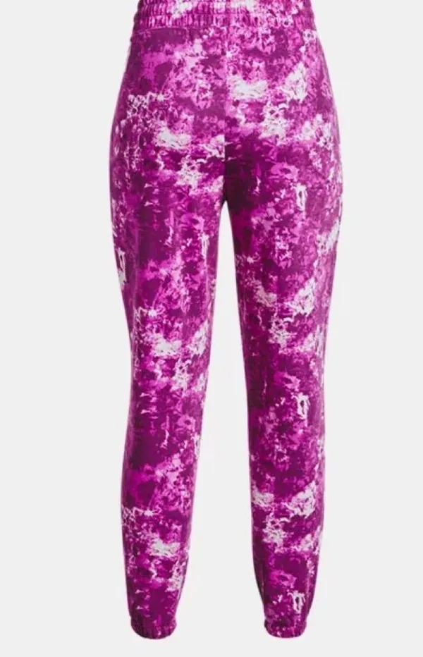 NWT Women's Under Armour Rival Terry Printed Joggers Pant XL - Image 5