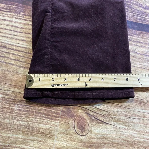 RAG & BONE 10 Inch Crop Flare Burgundy Suede Like Pants Size 28 Made In USA - Image 13