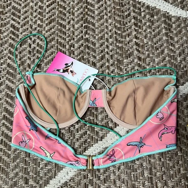 Oceanus x Playboy Bikini top Sz Small - Image 4