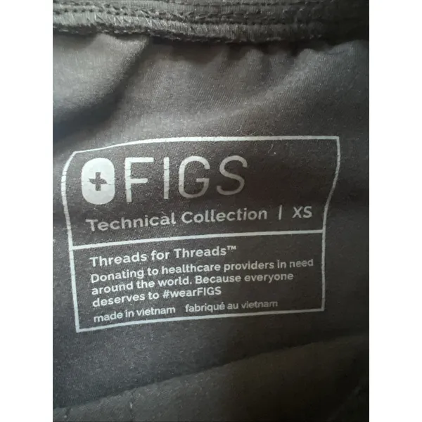 FIGS YOLA‎ Scrub Pants Women's XS Black Straight Leg Technical Collection - Image 12