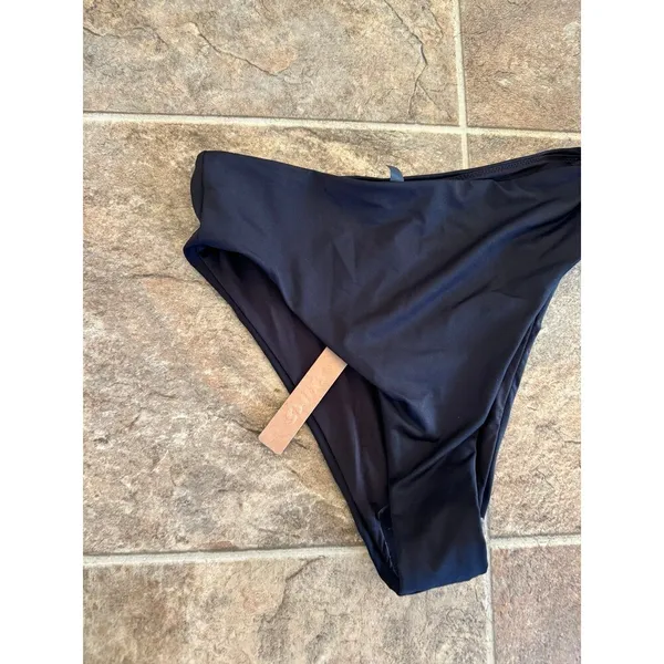 Skims Swim Mid Waist Bottom Size Small Onyx - Image 4