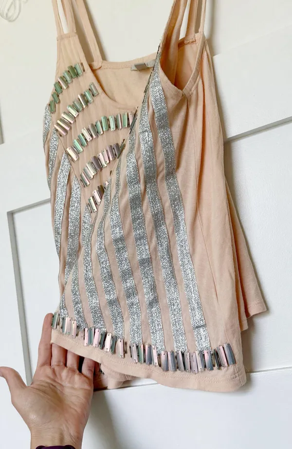 Iridescent Beaded Tank Top - Image 7