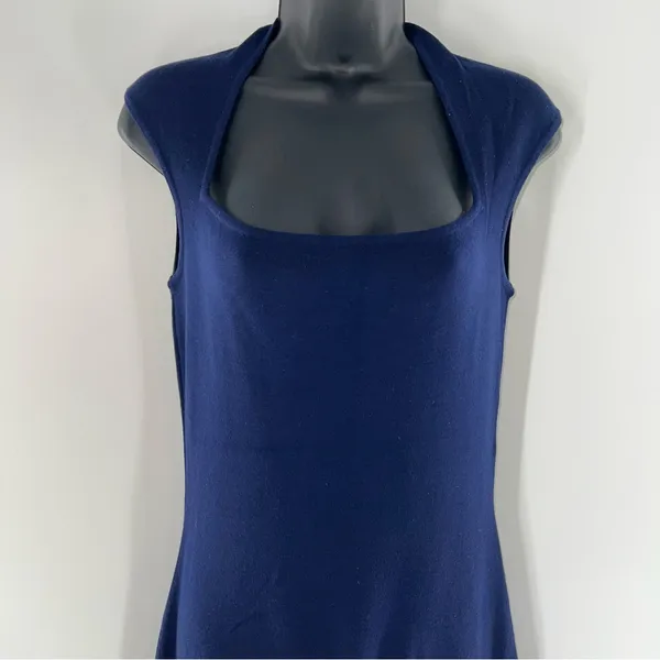 Ralph Lauren Black Label Classic Navy Wool Blend Professional/Classic Dress-Sz L - Image 2