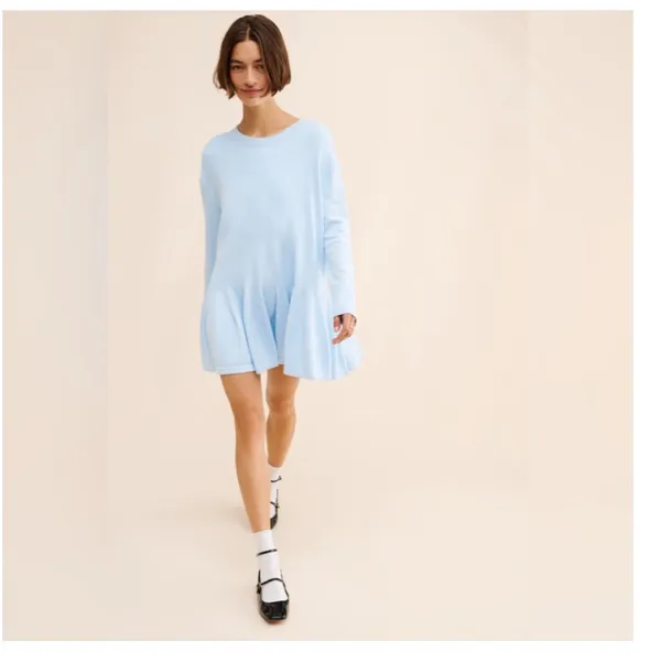 Free People Time On My Side Mini Dress in Ice Water sz XL EUC $148R - Image 5