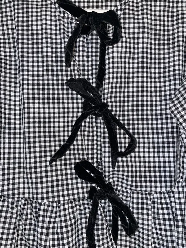 Plaid Black Top Size L - Image 2