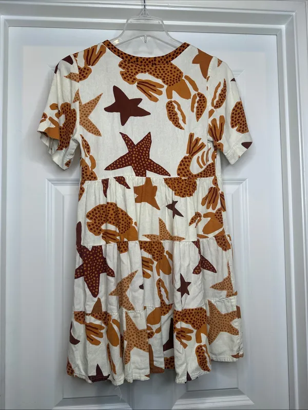 Farm Rio Lobster Sky button down front mini dress sz S (PP) - Image 6