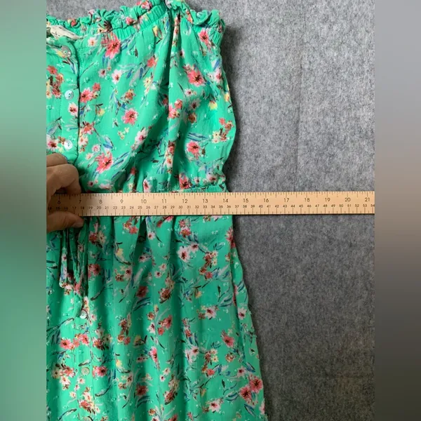 Promesa Women Size‎ Large High Low sleeveless green floral maxi dress - Image 4