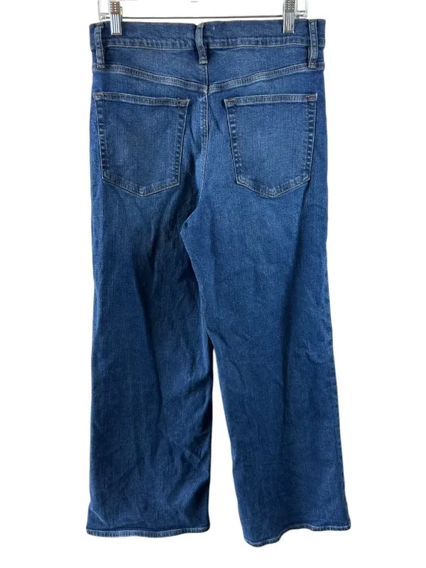 FRAME Le Slim Palazzo Kinmount Wide Leg Jeans Size 30 High Rise Dark Wash - Image 3