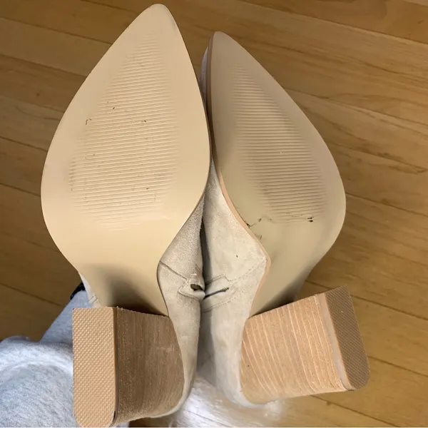 Steve Madden Rickki Suede Cream Pointed Toe Booties - Size 8 - Image 8
