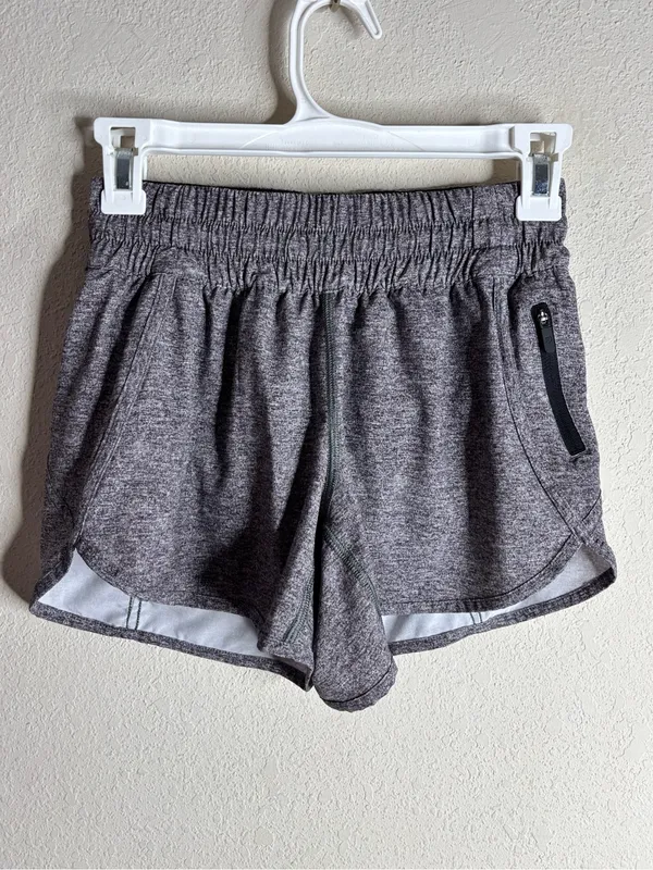 Lululemon Tracker Short 4" Heather Lux Multi Black size 4 W7AT8S - Image 2