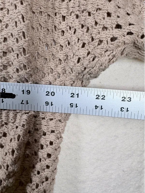 Cardigan S Beige 89th & Madison Open Knit Short Sleeve Shrug Bolero - Image 6