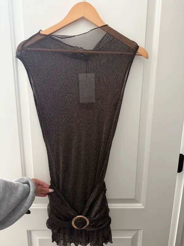 Outcast clothing brown mesh cover up - Image 3